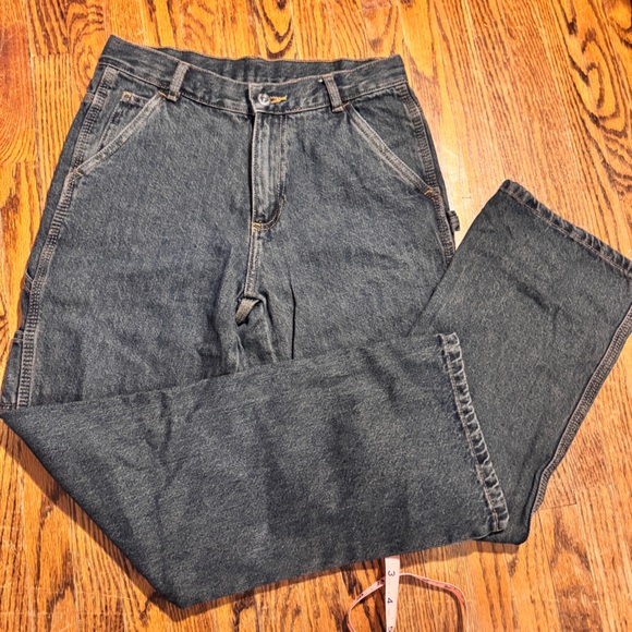 Faded Glory Dark blue Gray Relaxed Carpenter Jeans - w27 L27 - Picture 3 of 15